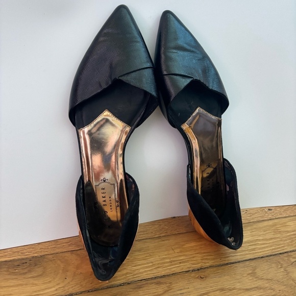 NWOB Ted Baker London Textured Pointed Flat - Picture 13 of 16